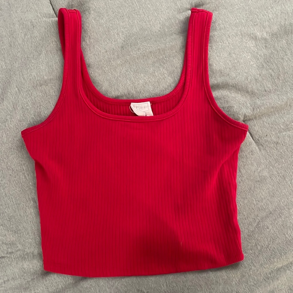 red crop top